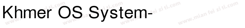 Khmer OS System字体转换